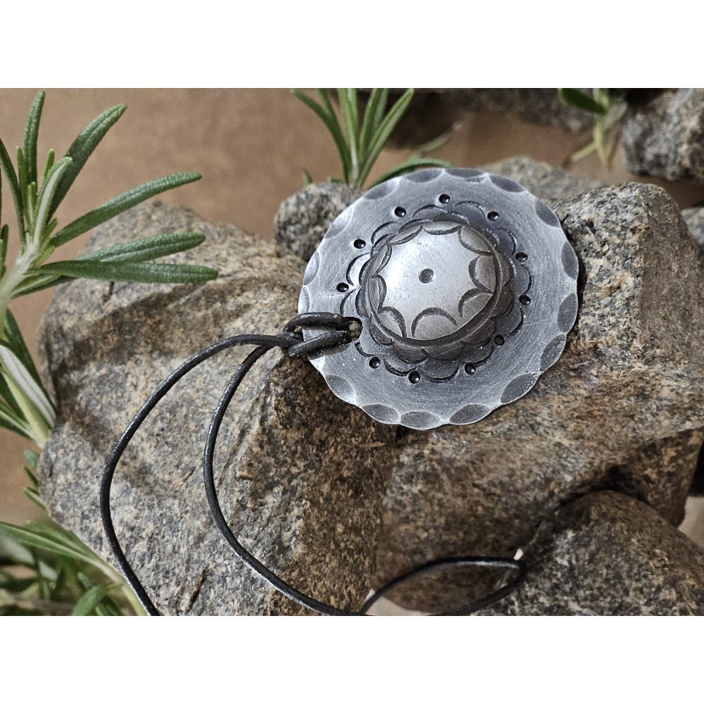 Кулон кованый на шнурке «Бубен» HC-1277