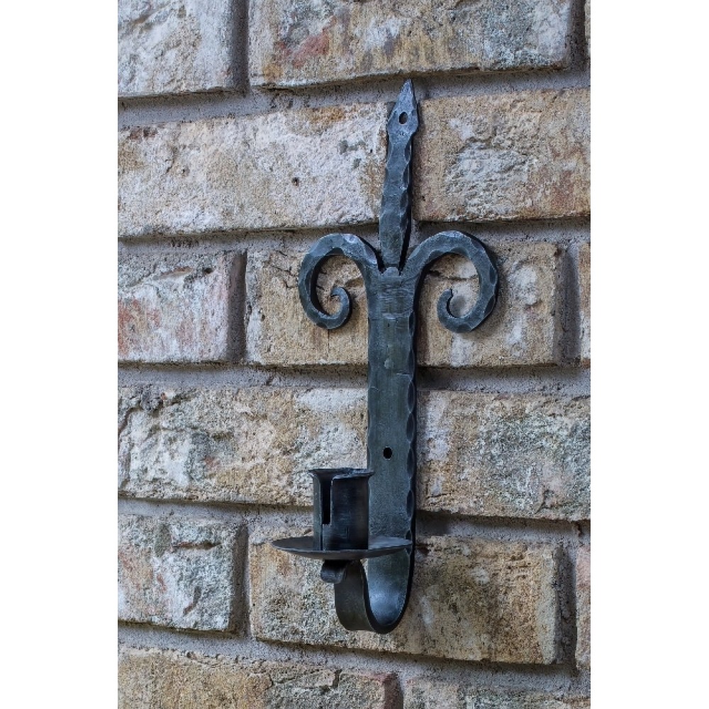 Кованый настенный подсвечник HC-89