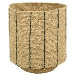 Кашпо плетеное «Black stripe»