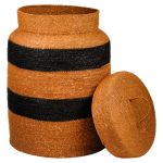Корзина декоративная с крышкой «Оchre + black»