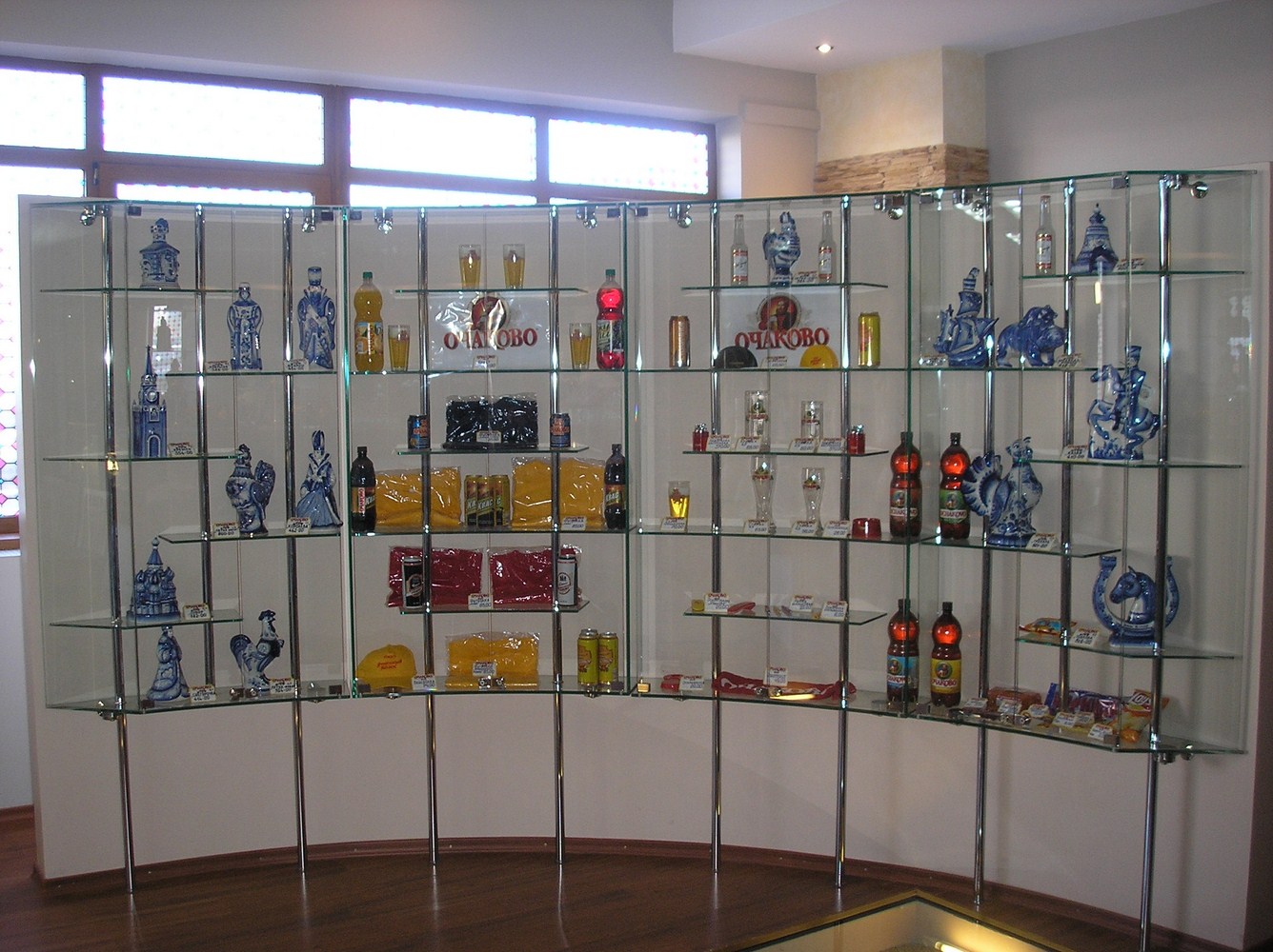 Стеллаж из металла/стекла