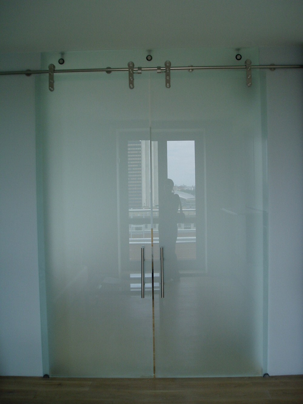 Раздвижная матовая дверь