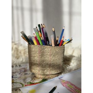 Кашпо плетеное «Red stripe»