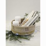 Корзина плетеная круглая «Оchre line»