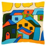 Подушка декоративная «Домики» с наполнителем